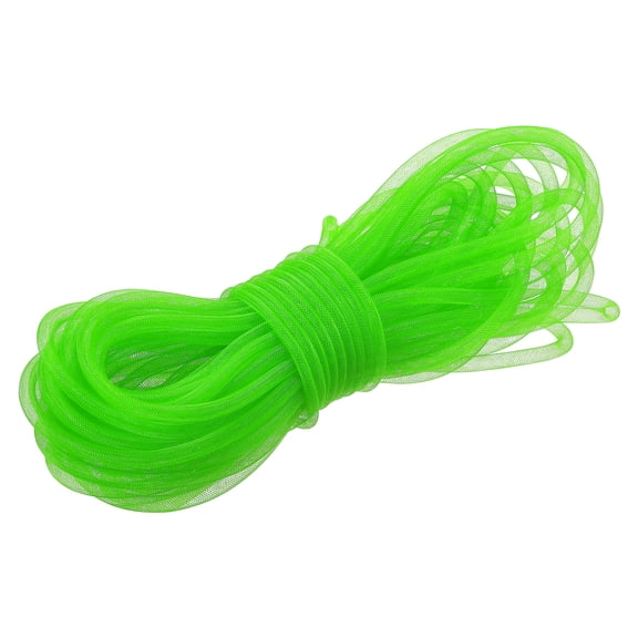30 Yards Mesh Tube 3/8 Inch Decor Tubing Flex for Wreath,DIY Craft Fluoro Green