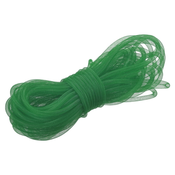 30 Yards Mesh Tube 3/8 Inch Decor Tubing Flex for Wreath,DIY Craft Grass Green