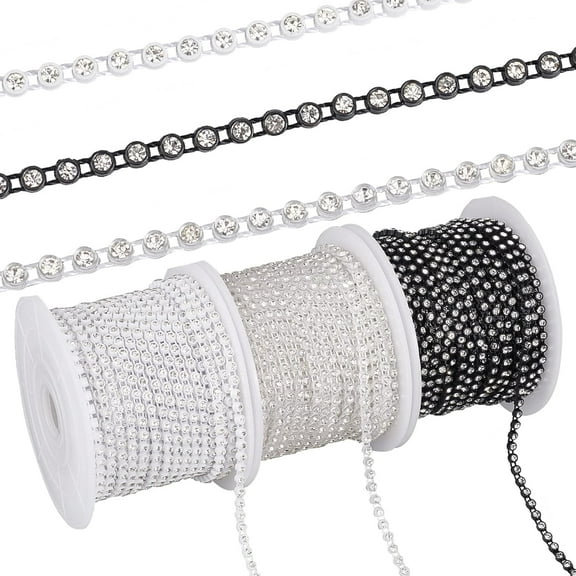 30 Yards Rhinestone Chain Trim Crafts Sew On Trim Chain Trim Roll Rhinestone Close Chain DIY Gems