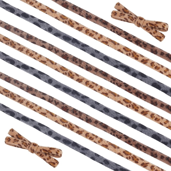 30 Yards Satin Leopard Printed Ribbons 3 Styles 3/8 inch Wide Animal Pattern Ribbons Single-Sided Printed Ornament Ribbon Craft Ribbon DIY