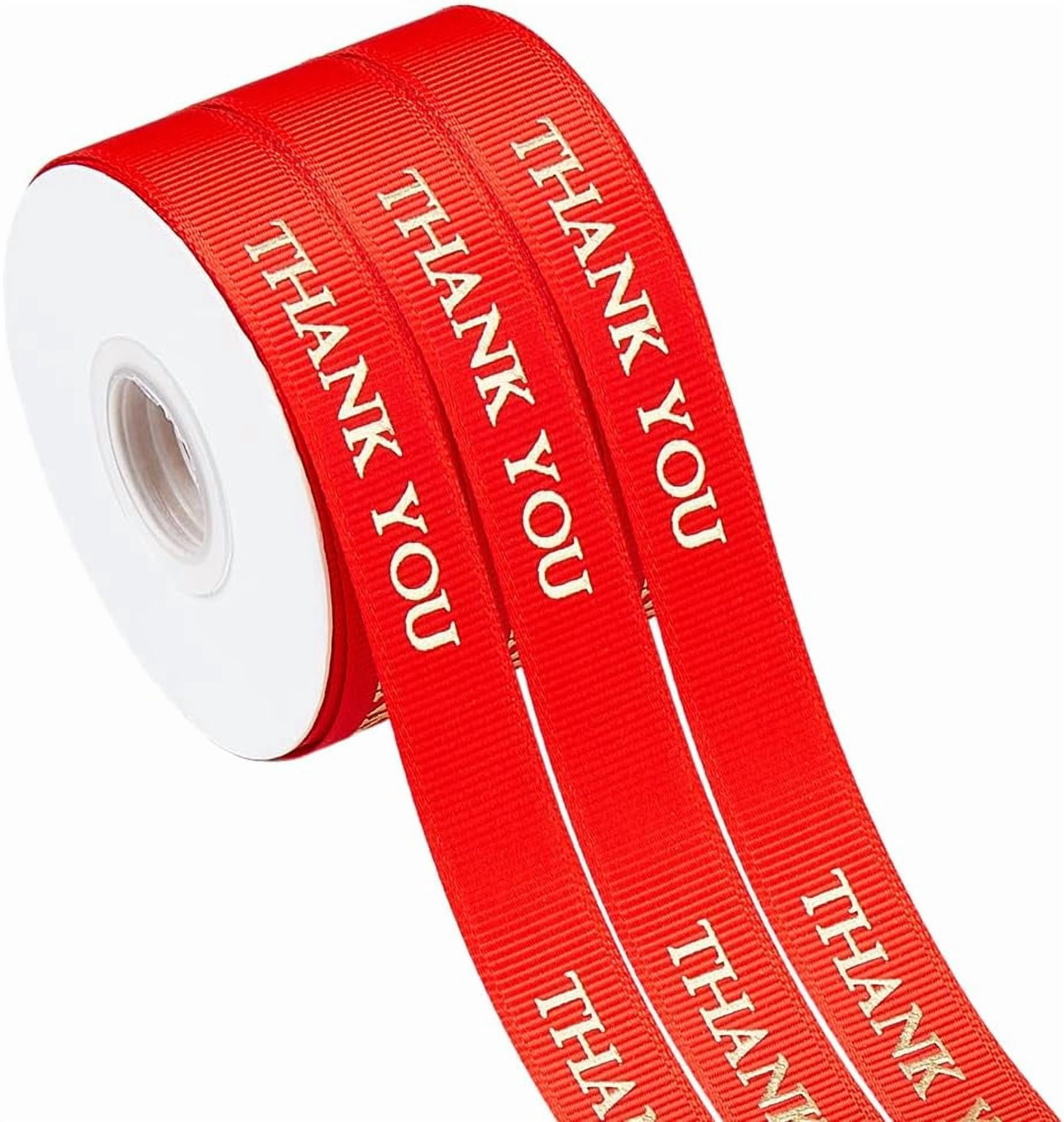30 Yards Thank You Ribbons 5/8 inch(15mm) Wide Satin Printing Ribbons ...