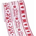thumbnail image 1 of 30 Yards x 1 Inch Christmas Ribbon 3 Styles Red White Cake Ribbon Scandinavian Christmas Ribbons Red Lace for Gift Wrapping Handicrafts Home Party Decorations, 1 of 5