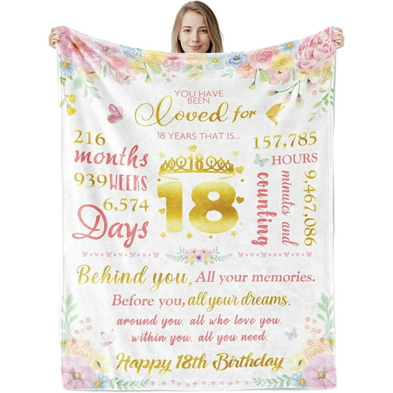 30 Year Old Birthday Gifts for Women, Happy 30th Birthday Gifts Throw Blanket for Her, 50x60 In 30th Birthday Blanket Gift for Daughter Mom Turning 30, Best Birthday Gift Ideas for Wife Female
