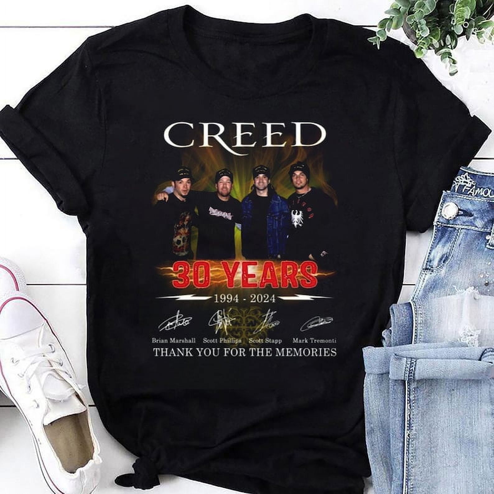 30 Years 19942024 Creed Band Signatures Shirt, Creed Band Fan Gift