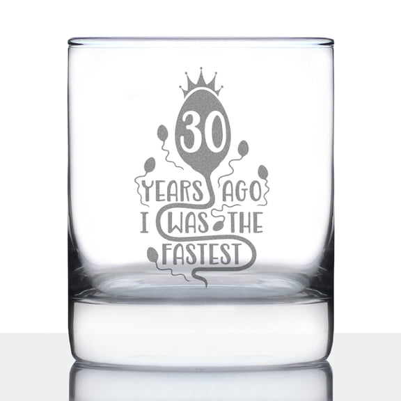 Bevvee Whiskey Rocks Glass 10.25 oz Sperm Bday 30 Gifts for Whiskey Enthusiasts Glassware & Drinkware