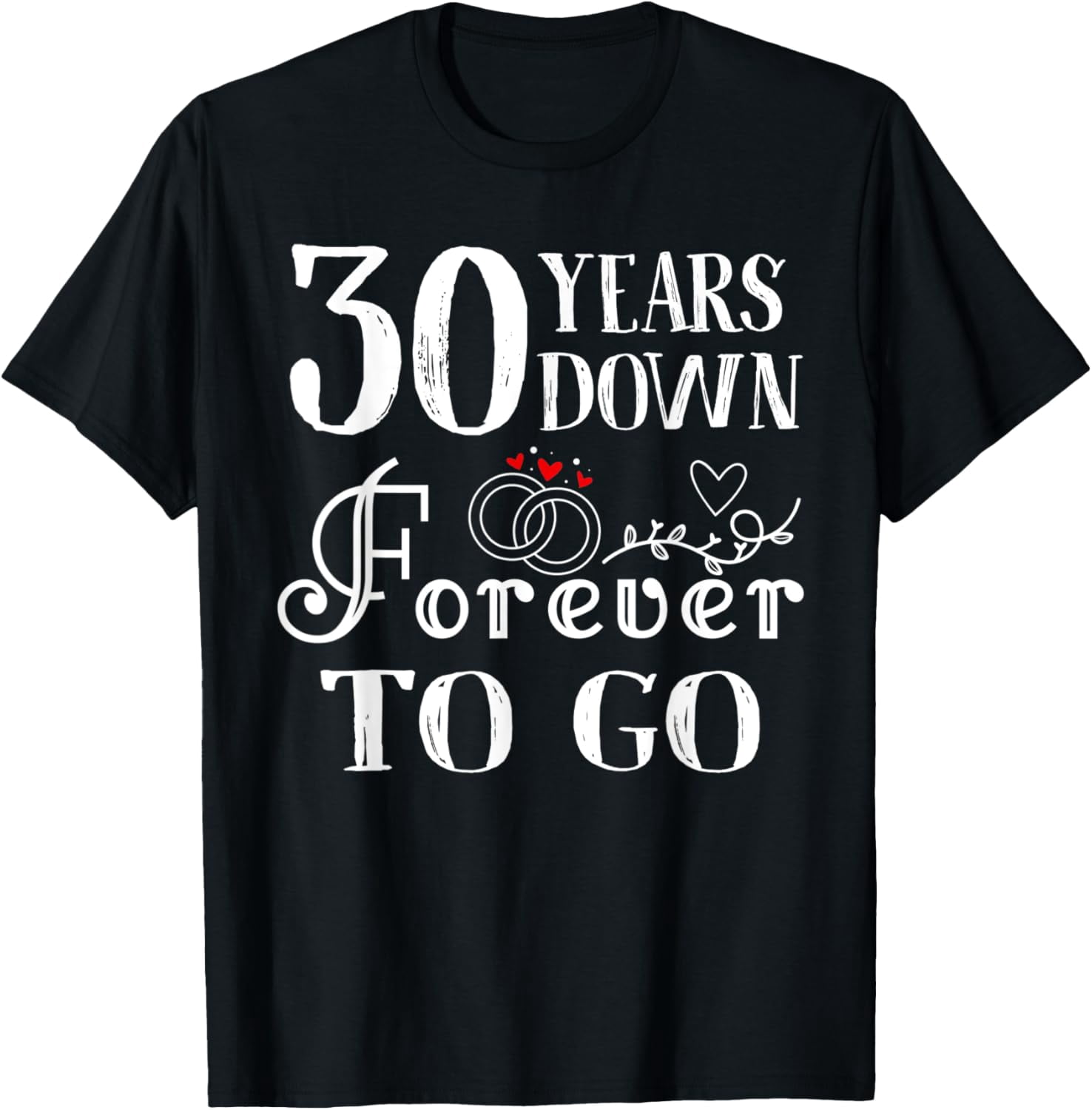 TANWIH 30. Hochzeitstag Karte Für Ehemann – Gravierte Metallkarte '30 Years Down Forever To Go' Im Brieftaschenformat