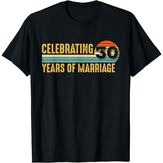 30 Years Marriage Married Couple 30th Wedding Anniversary T-Shirt