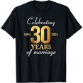 thumbnail image 1 of 30 Years Of Marriage Est. 1994 2024 30th Wedding Anniversary T-Shirt, 1 of 4