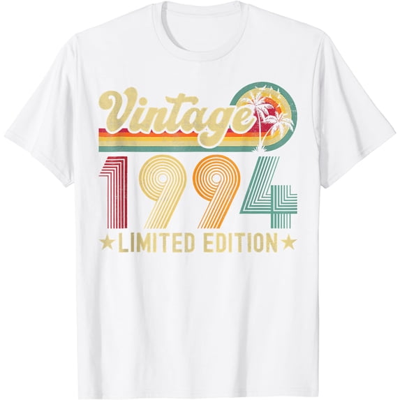 30 Years Old Vintage 1994 30th Birthday Gifts for Women Men T-Shirt