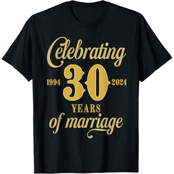 30 Years of Marriage 1994 Couple 30th Wedding Anniversary T-Shirt