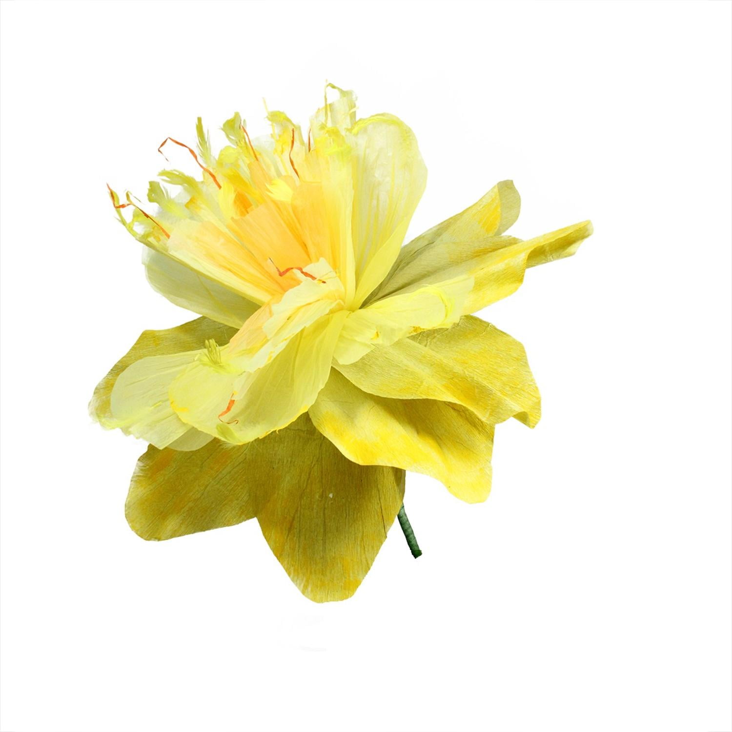 30" Yellow Green and Orange Decorative Spring Floral Artificial Craft Stem