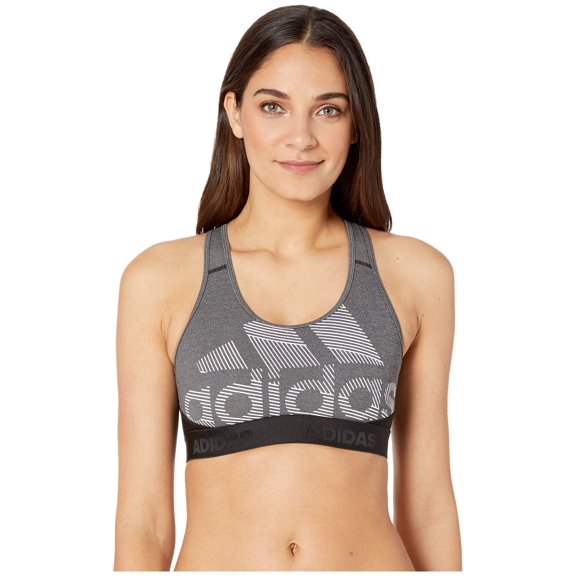 $30 adidas Don't Rest Alphaskin Badge of Sport Bra Black/Heather/White Size XXS