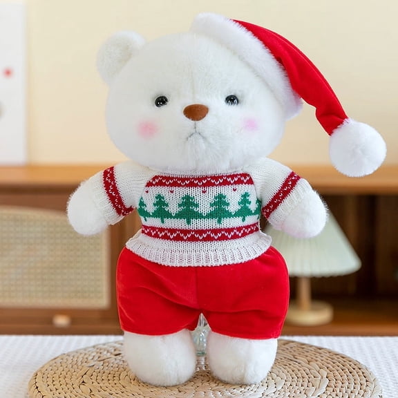 30 cm Cute Joint Bear Doll Christmas Couple Bear Doll Plush Toy Cloth Doll Girl Christmas Gift