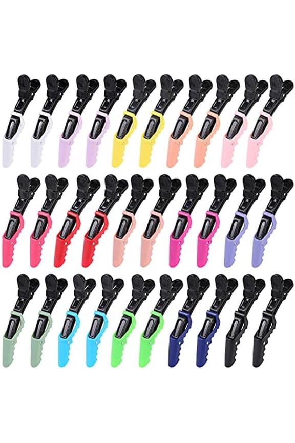 30 count Styling Sectioning Hair Clips (15 Colors)