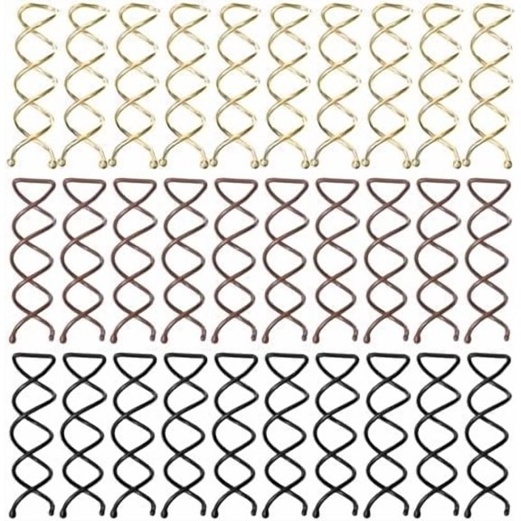 30 count Stylish Bun Bobby Pins, Spiral Hair Pins Set, Spiral Bobby Pins Hair Pins Corkscrew Hairpins For Curls Buns DIY Hairstyles Hair Accessories