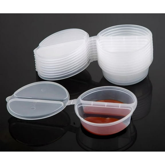 Plastic Double Compartment Food Storage Containers with Lids 30 Count