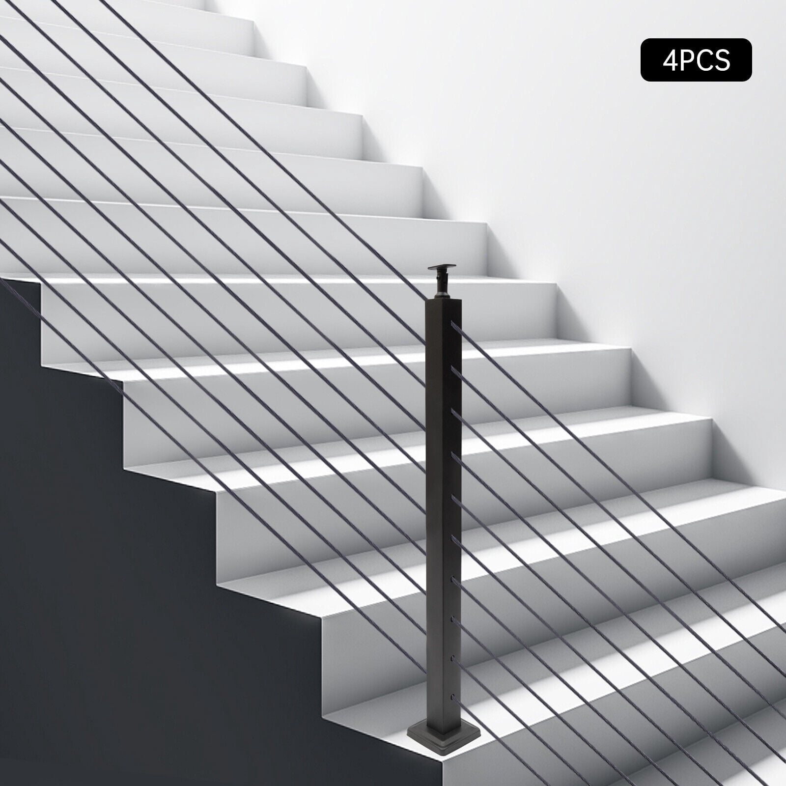 Straight Railing Post 30°-drilled Stair Post 36
