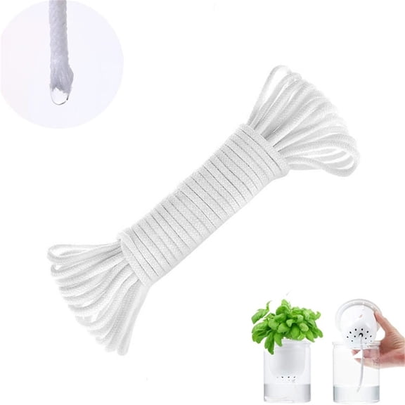 30 feet 1/6 inch Wicking Rope for Plants, Self Watering Wick Cord for Vacation, Plant Water Wicks for Self-Watering Planter Pot DIY Automatic Watering Device System