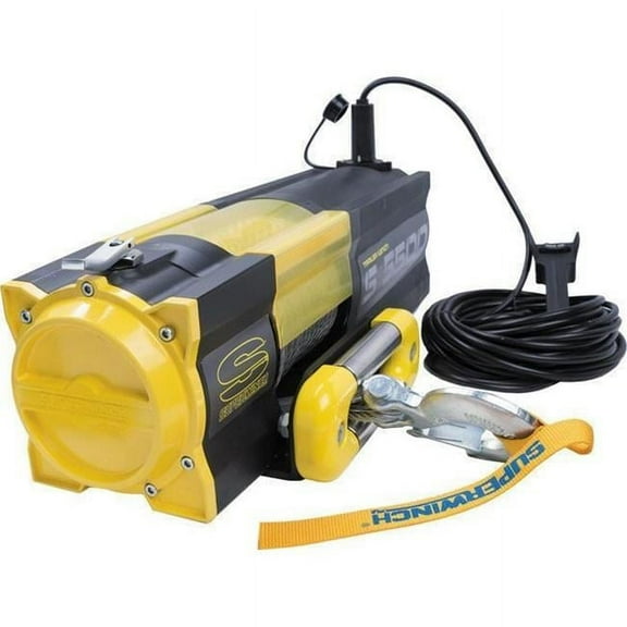 30 ft. 12V Remote S5500 Roller Fairlead Winch with 0.281 in. x 60 ft. Steel Rope - 5000 lbs