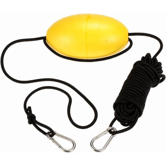 30 ft. Marine Rope Tow Line, Buoy Ball Float Leash & Stainless Steel Hook for Fishing Drift Anchors System