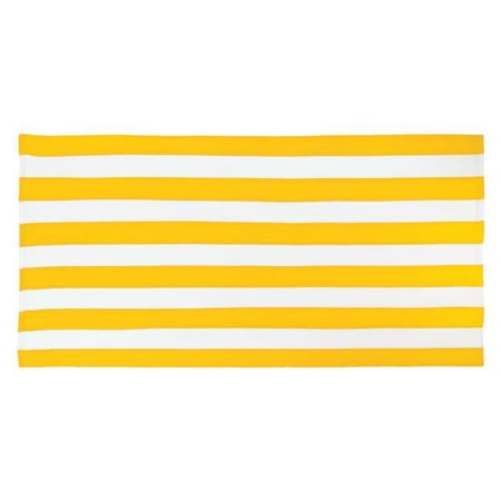 30 ft. x 60 in. Cabana Stripe Microfiber Beach Towel, Yellow - Case of 24