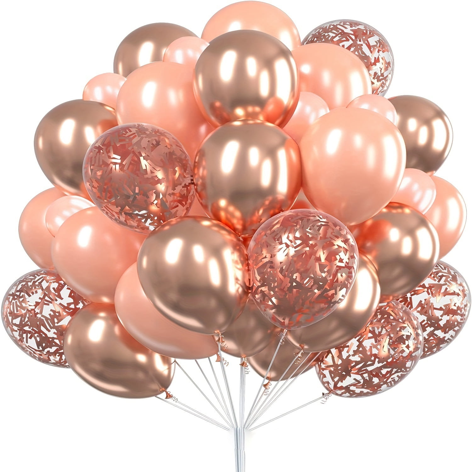 30 gold metallic balloons and pearl white latex balloons set, suitable for birthday wedding anniversary party decoration