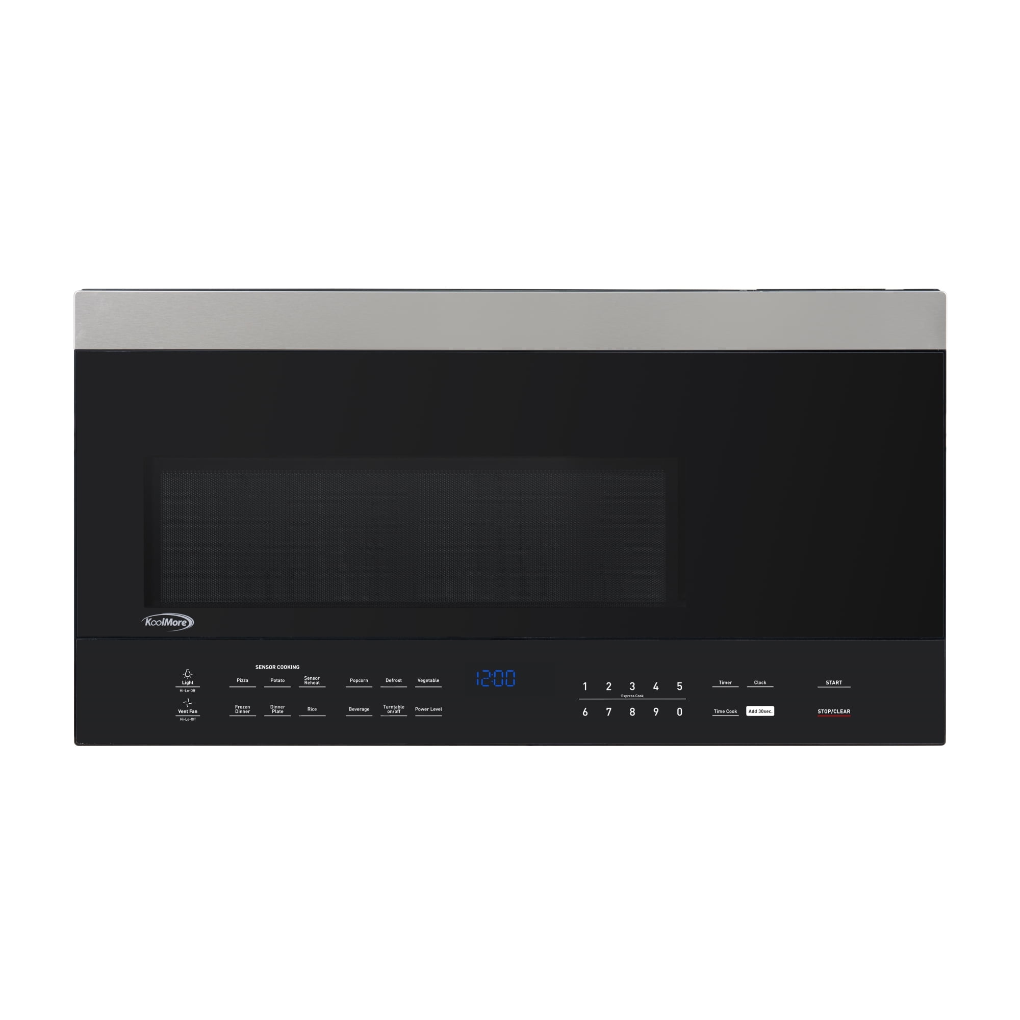 30 in. 1.6 cu.ft Over-the-Range Microwave Oven in Black (KM-MOTSC-16BSS)