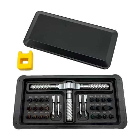 30 in 1 Ratcheting Screwdriver Set with Ergonomic T Handle for Electronics Repair