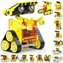 30-in-1 STEM Solar Robot Kit Toys,243 Pieces Educational Building Science Experiment Kit for Kids Aged 8-12,Birthday Gifts Kids Aged 8 9 10 11 12 13 Years Old(Yellow)