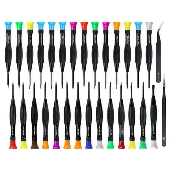 HOT 30 in 1 Torx Screwdriver Kit Magnetic Precision Set with Flathead Mini Screwdrivers ESD Tweezers