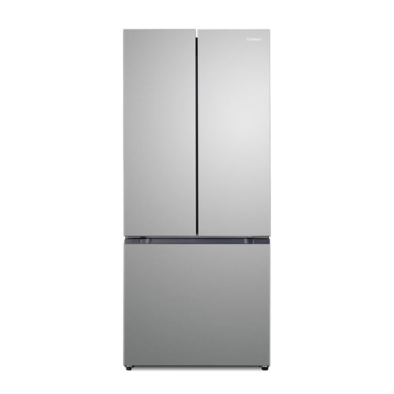 Cosmo 30 in. Vista Collection 17.5 cu. ft. Counter Depth 3-Door French Door Refrigerator, Freezer Drawer, Stainless Steel