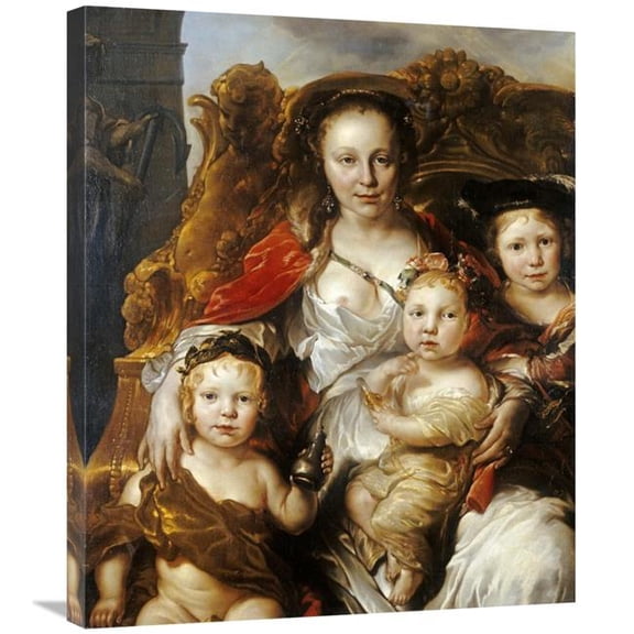 30 in. A Pastoral Group Portrait Art Print - Jan Van Noordt