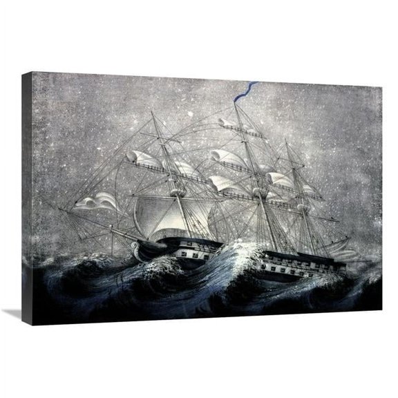 30 in. A Squall off Cape Horn Art Print - Unknown