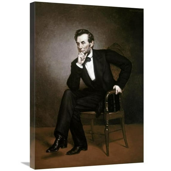 30 in. Abraham Lincoln Art Print - George Peter Alexander Healy