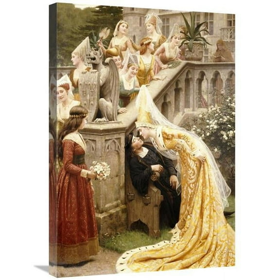 30 in. Alain Chartier Art Print - Edmund Blair Leighton