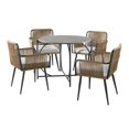 thumbnail image 1 of 30 in. Alburgh All-Weather Outdoor Bistro Set with Four Rope Chairs & Table, Gray, 1 of 1