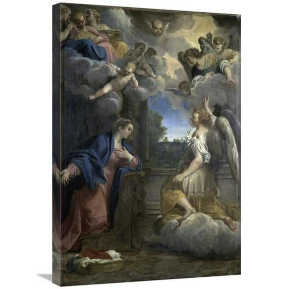 30 in. Annunciation Art Print - Agostino Carracci