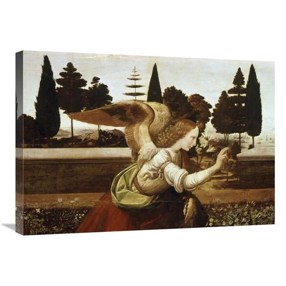 30 in. Annunciation - Detail Art Print - Leonardo Da Vinci