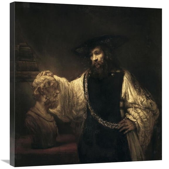 30 in. Aristotle with a Bust of Homer Art Print - Rembrandt Van Rijn