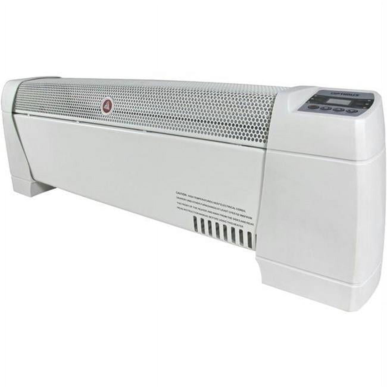 30-Inch White Electric Baseboard Heater with Thermostat