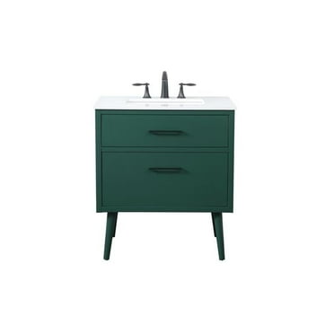 30 in. Bathroom Vanity, Green
