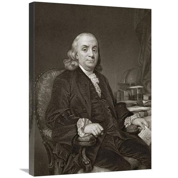 30 in. Benjamin Franklin Art Print - Unknown