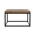 thumbnail image 1 of 30 in. Black & Brown Solid Wood Square Distressed Coffee Table, 1 of 1