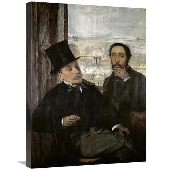 30 in. Degas & Evariste De Valernes Art Print - Edgar Degas