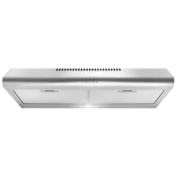 30 in. Delta Collection Ducted Under Cabinet Range Hood, Button Control, LED Lights, Stainless Steel