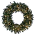 thumbnail image 1 of 30 in. Douglas Fir 3 mm 200 Warm White Wreath, Green, 1 of 1