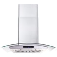 thumbnail image 1 of 30 in. Ducted Wall Mount Range Hood Kitchen Hood Stainless Steel with Touch Control LED Light, 1 of 10