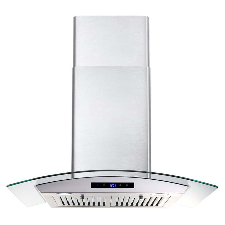 Zomagas Range Hood 30 inch Stainless Steel, Wall Mount Stove Hood  Ducted/Ductless Convertible with 3 Speed Kitchen Vent Hood, Touch Control,  Energy-saving LED Lights, 5-Layer Aluminum Filters - Venue Marketplace