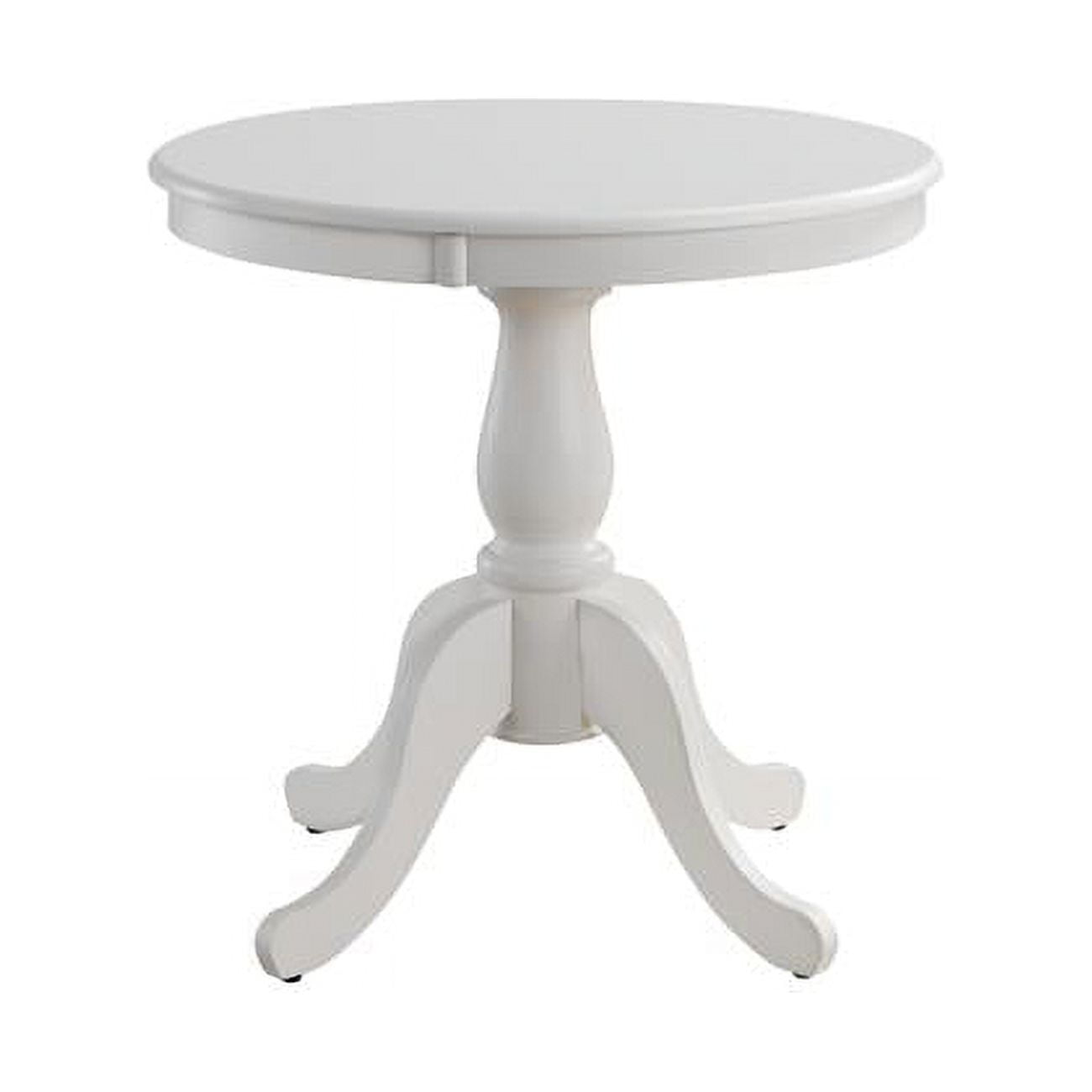 30 in. Fairview Round Pedestal Dining Table, White