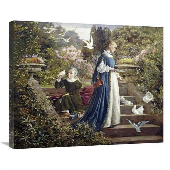 30 in. Feeding the Doves Art Print - F. Sydney Muschamp